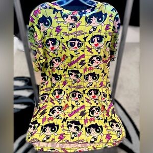 AC/DC RAG Harajuku Buttercup Powerpuff Girls Long Top